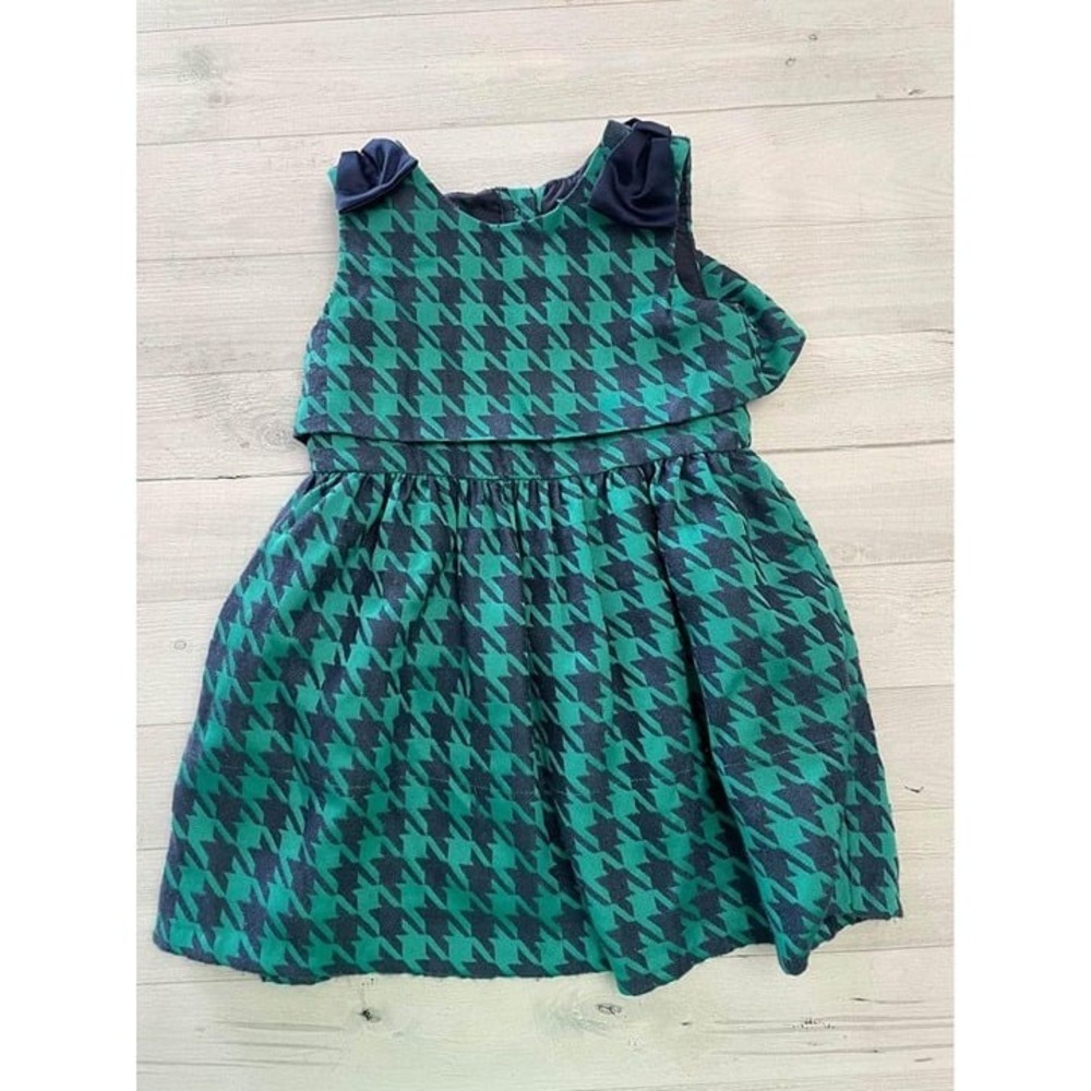 Girls‎ Cat And Jack Green/navy Dress 4T